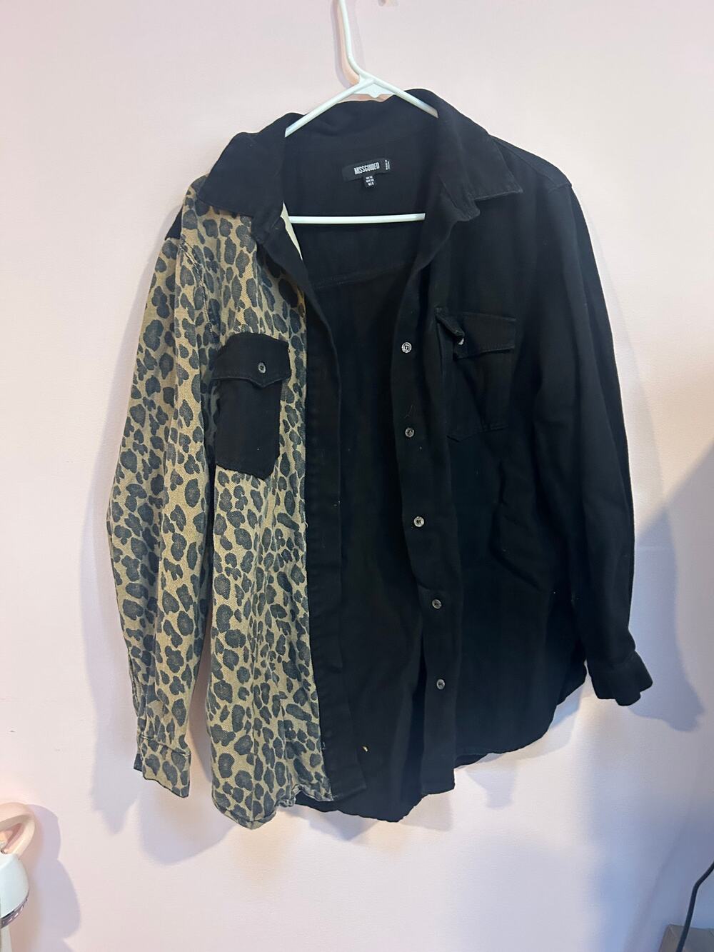 Missguided Black Denim Jacket *Size 6*